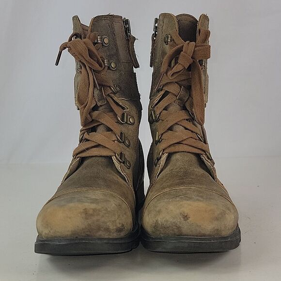 Sorel Major Carly Brown Leather Zip/Lace Up Women's Boots - Picture 8 of 15